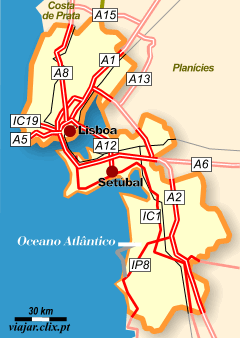 Carte: C�te de Lisbonne